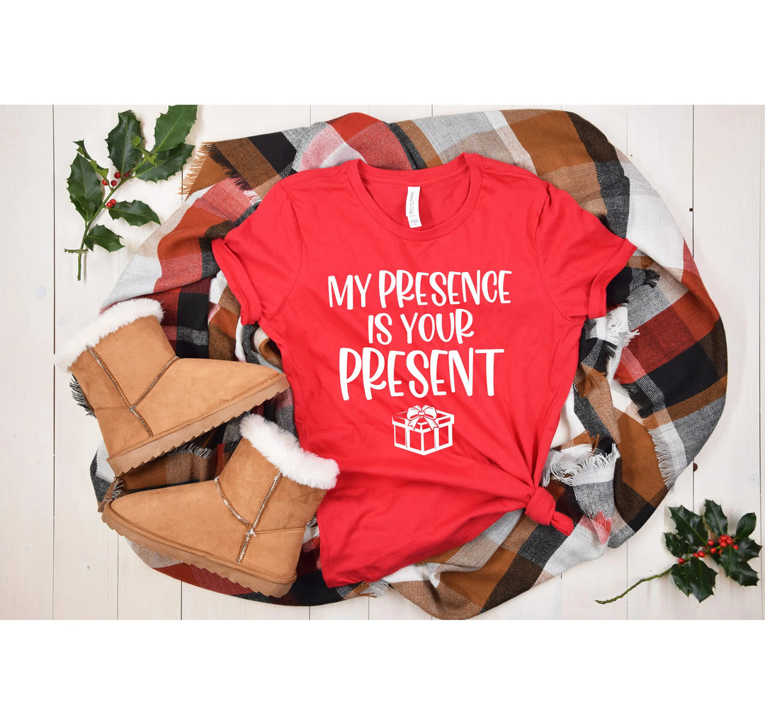 My Presence Is Your Present Shirt - Funny Christmas Couple Matching Tee Shirtprintingcenter