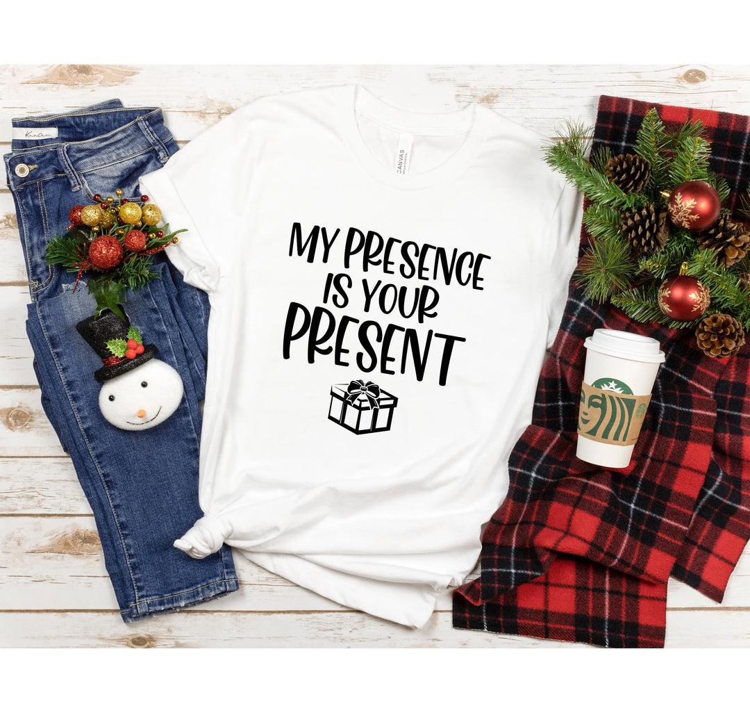 My Presence Is Your Present Shirt - Funny Christmas Couple Matching Tee Shirtprintingcenter