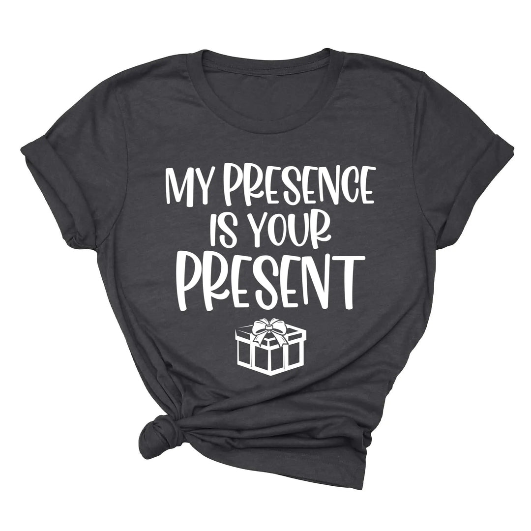 My Presence Is Your Present Shirt - Funny Christmas Couple Matching Tee Shirtprintingcenter