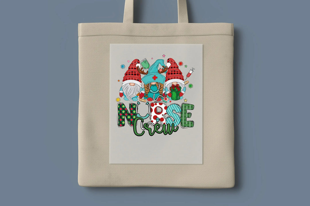 Nurse Crew Christmas DTF Transfers, Ready to Press DIY Heat Transfer