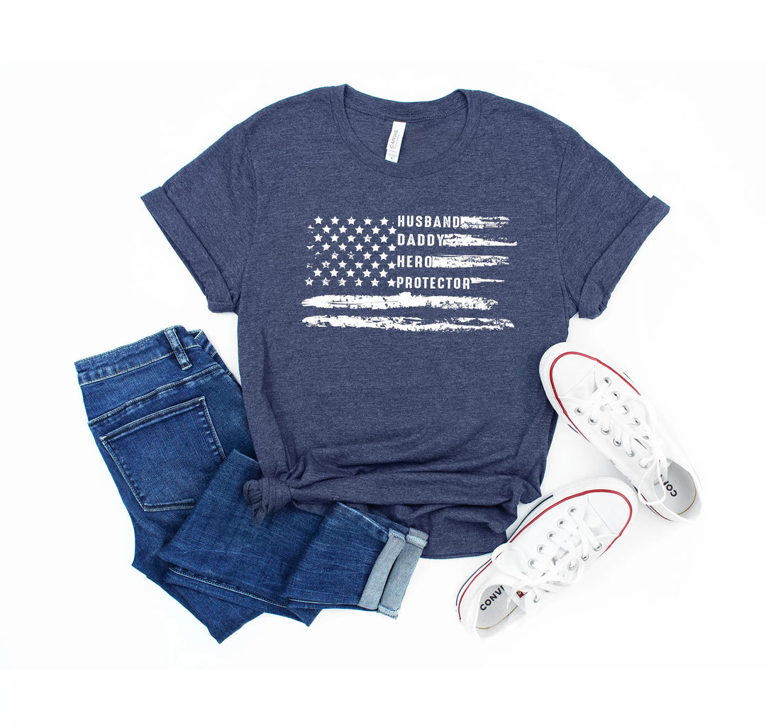 Patriotic Father's Day T-Shirt - Dad USA Flag Shirt | Gift from Daughter
