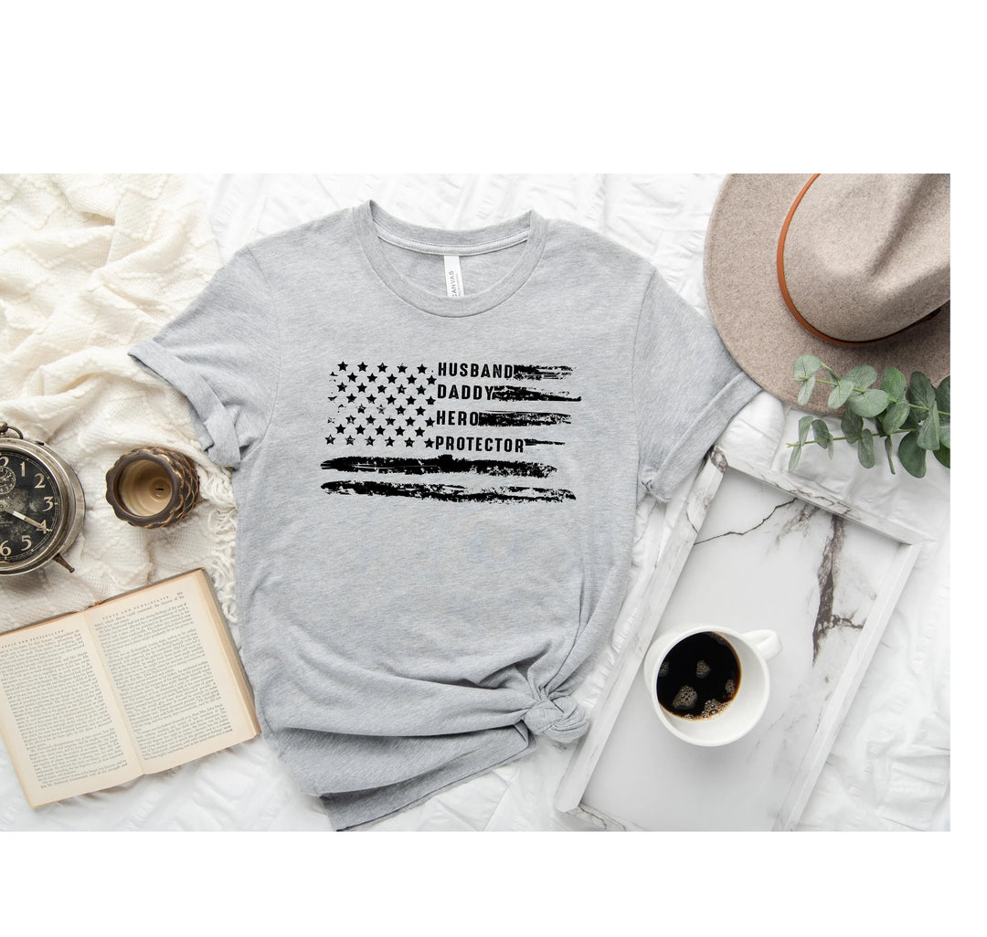 Patriotic Father's Day T-Shirt - Dad USA Flag Shirt | Gift from Daughter