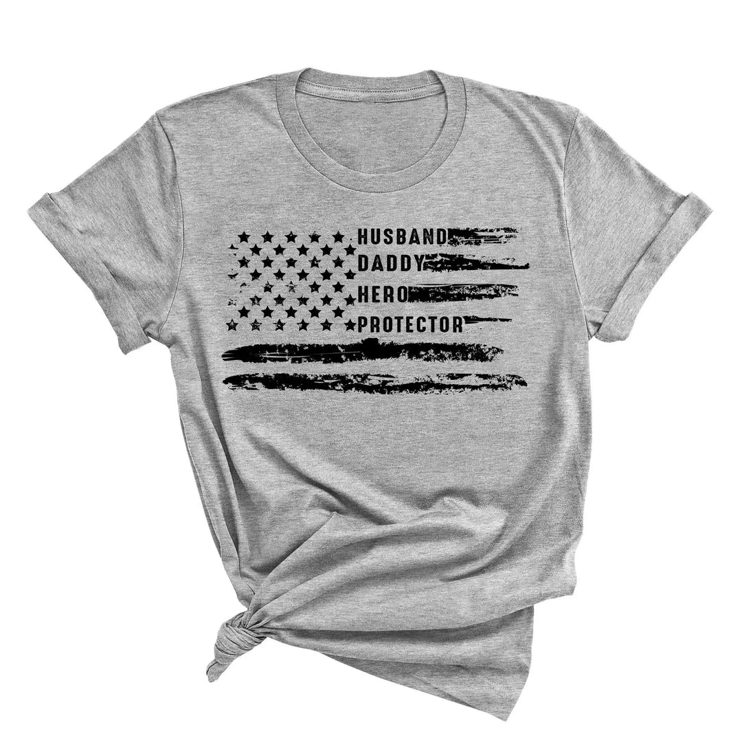 Patriotic Father's Day T-Shirt - Dad USA Flag Shirt | Gift from Daughter