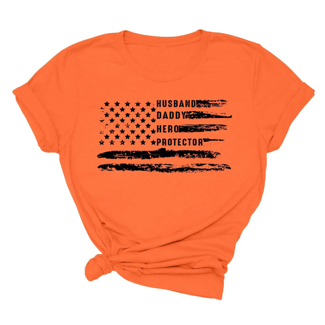 Patriotic Father's Day T-Shirt - Dad USA Flag Shirt | Gift from Daughter