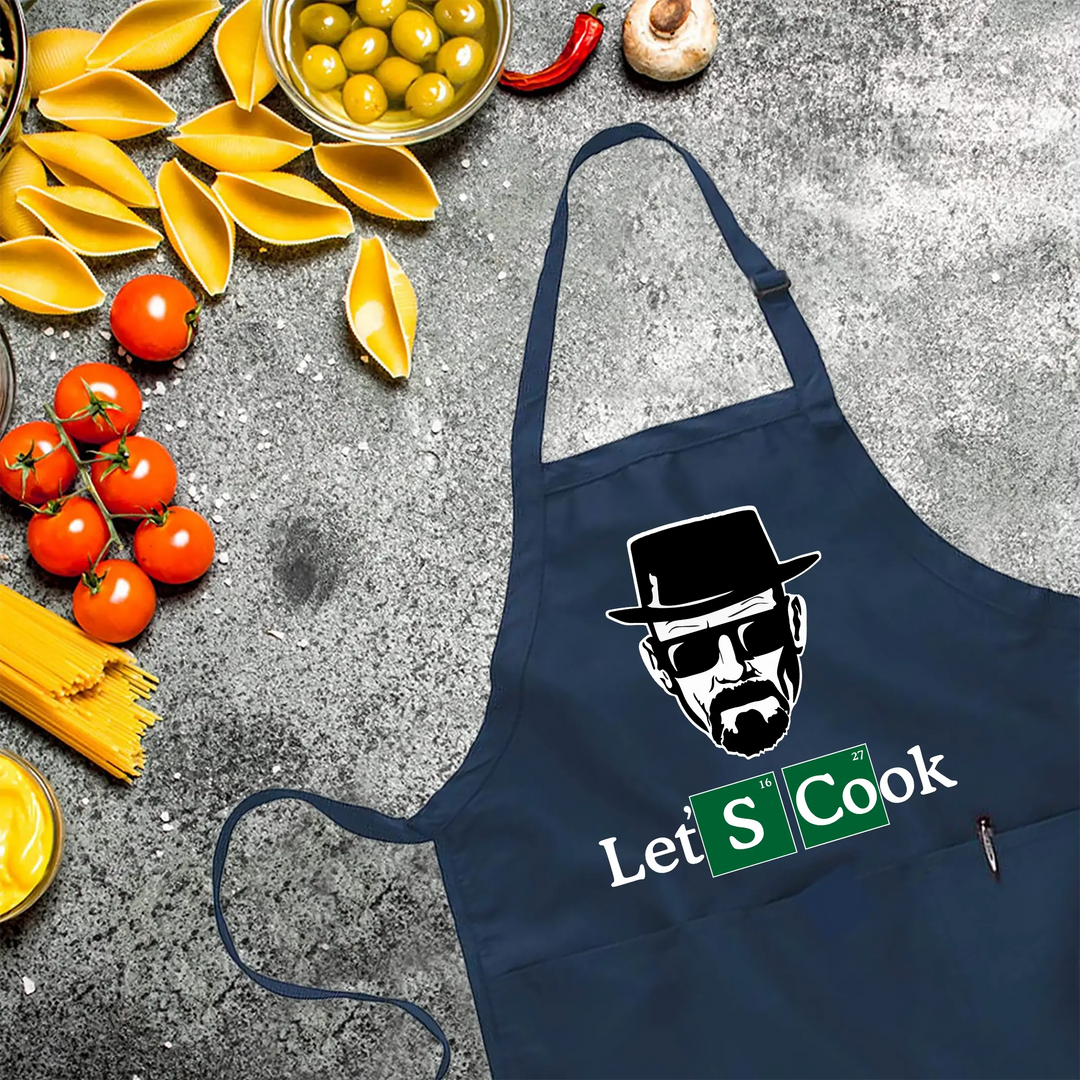Personalized BBQ Apron for Men - Let's Cook | Chef Gift for Him Shirtprintingcenter