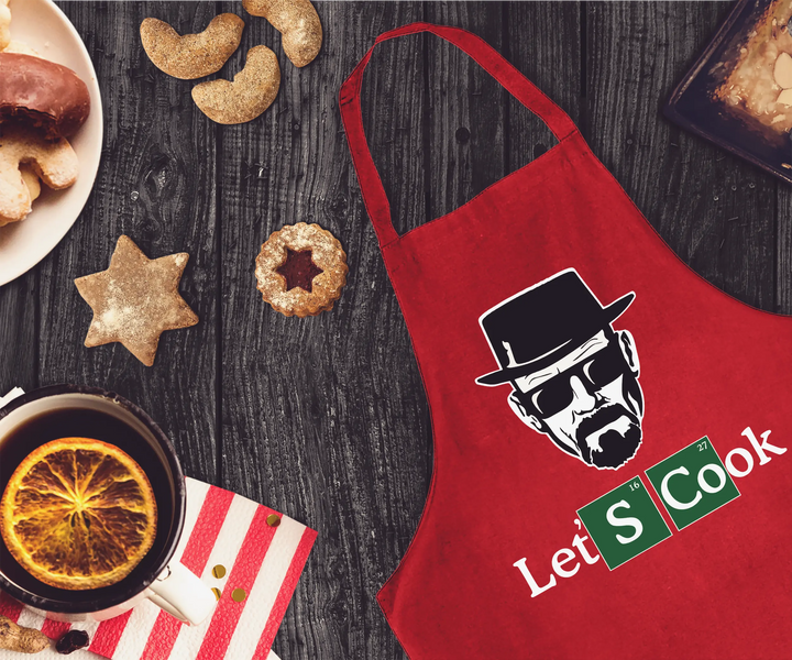 Personalized BBQ Apron for Men - Let's Cook | Chef Gift for Him Shirtprintingcenter