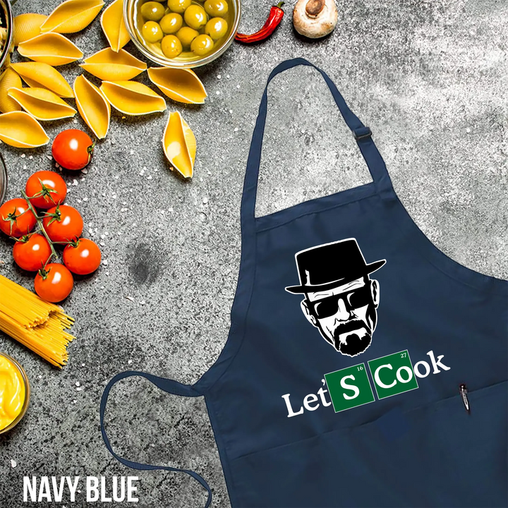 Personalized BBQ Apron for Men - Let's Cook | Chef Gift for Him Shirtprintingcenter