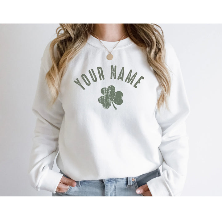 Personalized Last Name St. Patrick's Day Sweatshirt - Custom Irish Tee Shirtprintingcenter