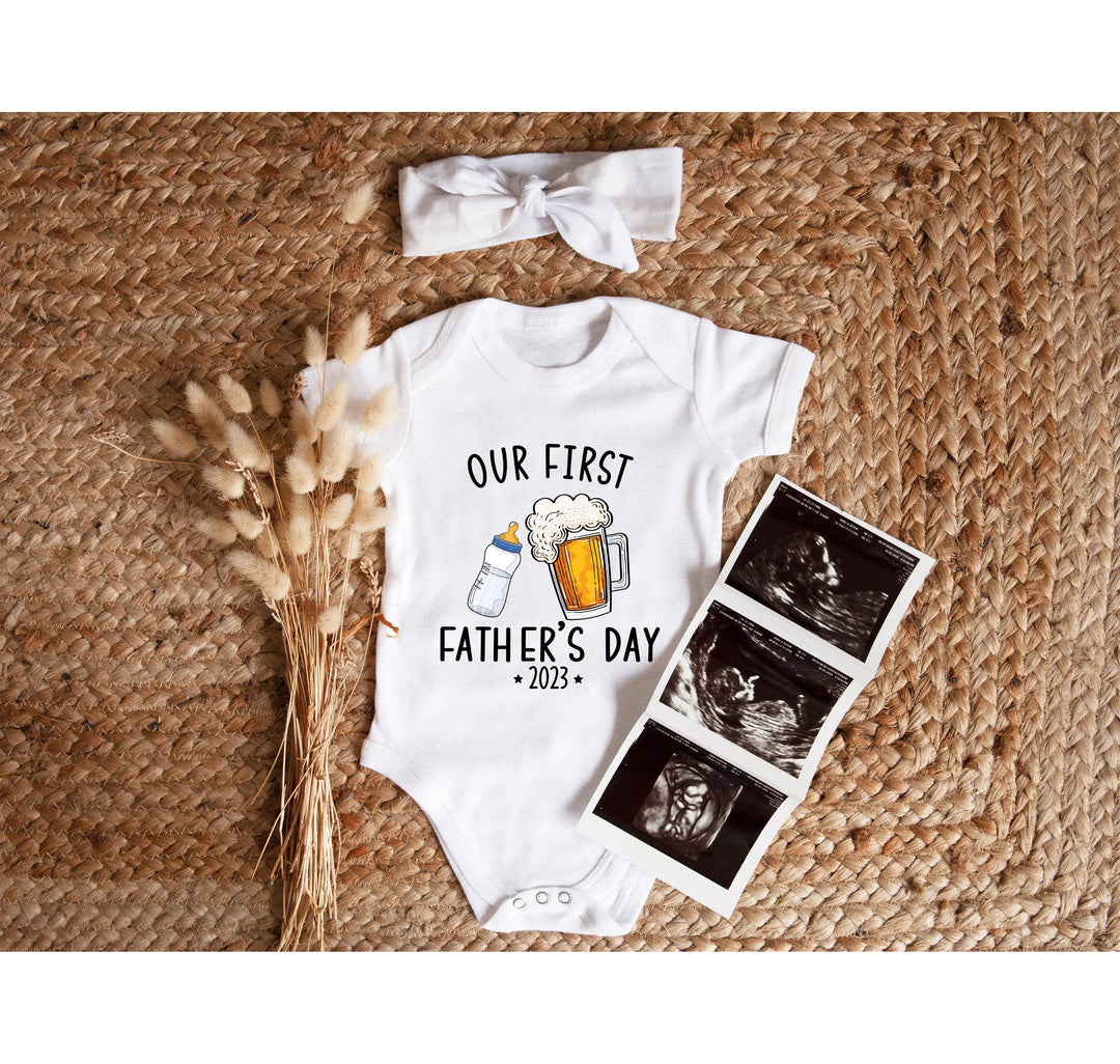 Personalized Our First Father's Day Bodysuit - Custom & Funny Gift Shirtprintingcenter