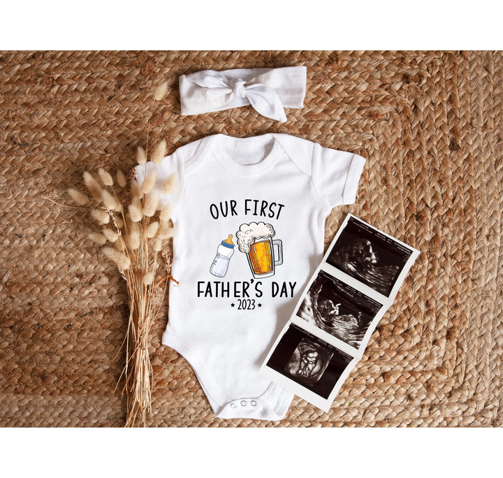 Personalized Our First Father's Day Bodysuit - Custom & Funny Gift Shirtprintingcenter