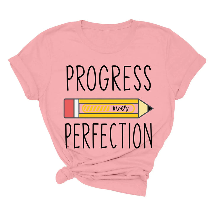Progress Over Perfection Shirt, Retro Teacher Tee, New Teacher Gifts Shirtprintingcenter