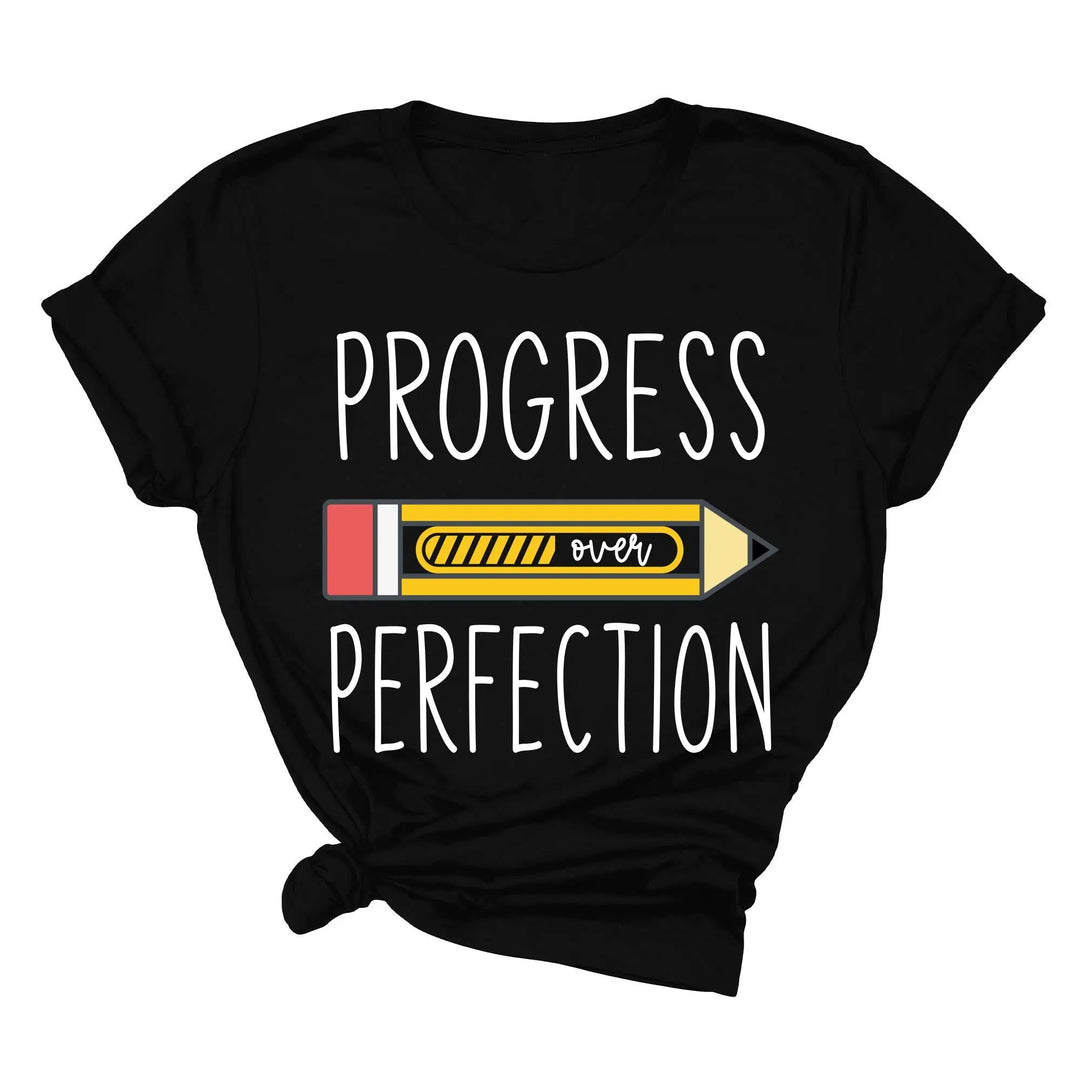 Progress Over Perfection Shirt, Retro Teacher Tee, New Teacher Gifts Shirtprintingcenter