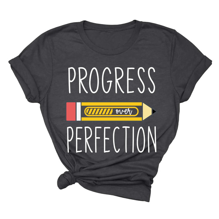 Progress Over Perfection Shirt, Retro Teacher Tee, New Teacher Gifts Shirtprintingcenter
