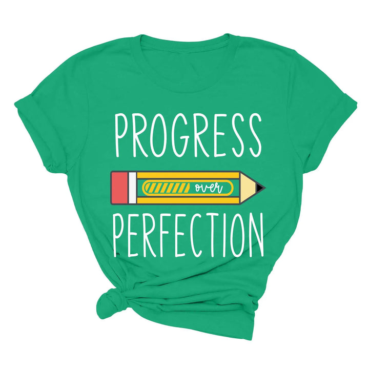 Progress Over Perfection Shirt, Retro Teacher Tee, New Teacher Gifts Shirtprintingcenter