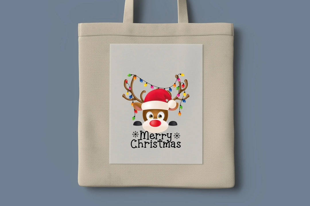 Reindeer Face DTF Transfers | Merry Christmas Family Matching DTF Transfers