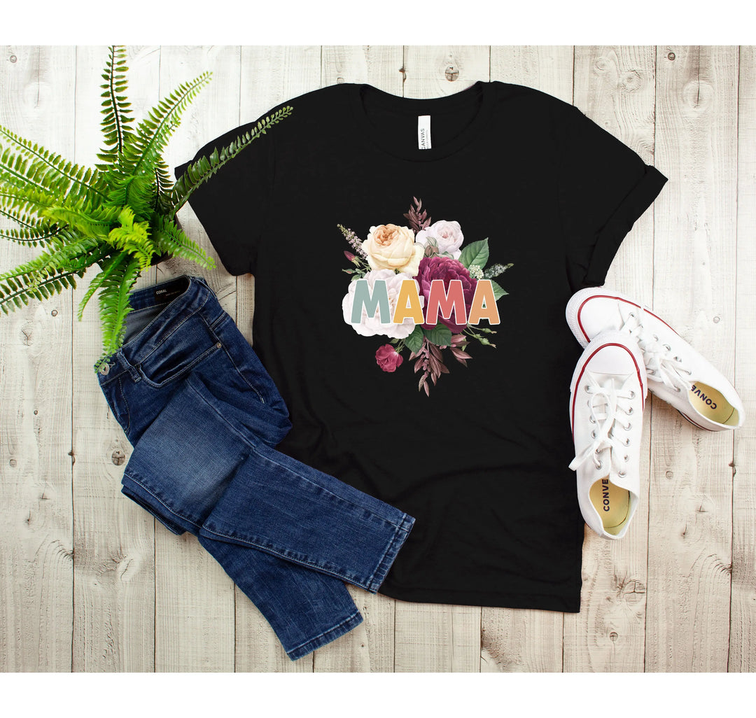 Retro Floral Mama T-Shirt - Vintage Flower Tee | Mother's Day Gift Shirtprintingcenter