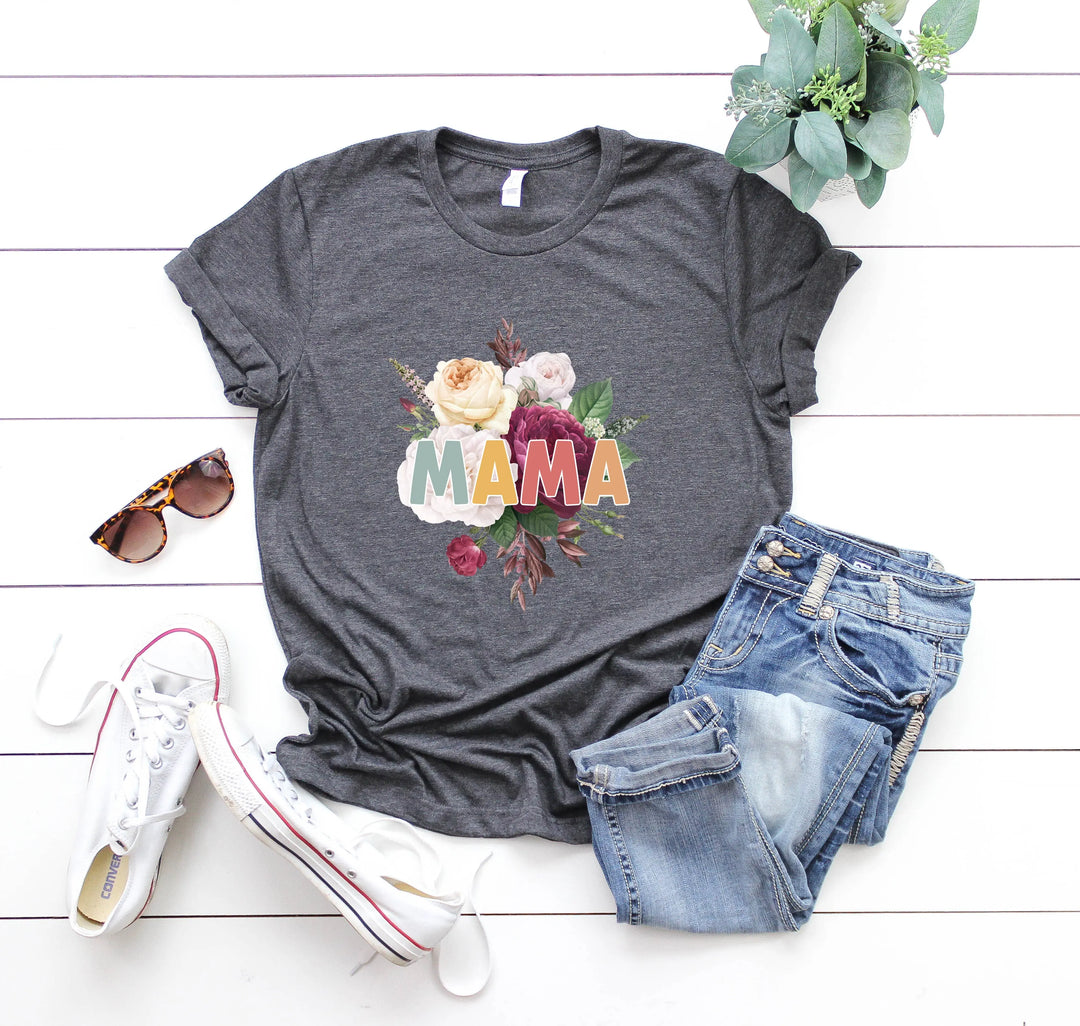 Retro Floral Mama T-Shirt - Vintage Flower Tee | Mother's Day Gift Shirtprintingcenter