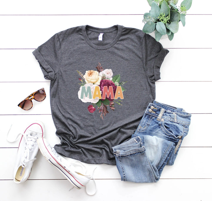 Retro Floral Mama T-Shirt - Vintage Flower Tee | Mother's Day Gift Shirtprintingcenter