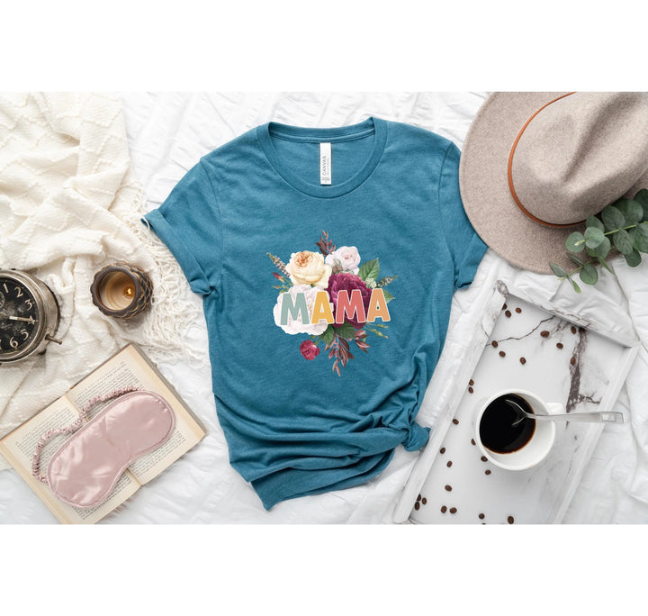 Retro Floral Mama T-Shirt - Vintage Flower Tee | Mother's Day Gift Shirtprintingcenter