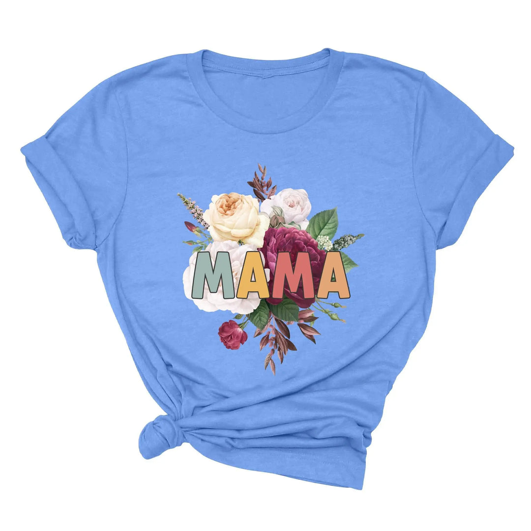 Retro Floral Mama T-Shirt - Vintage Flower Tee | Mother's Day Gift Shirtprintingcenter