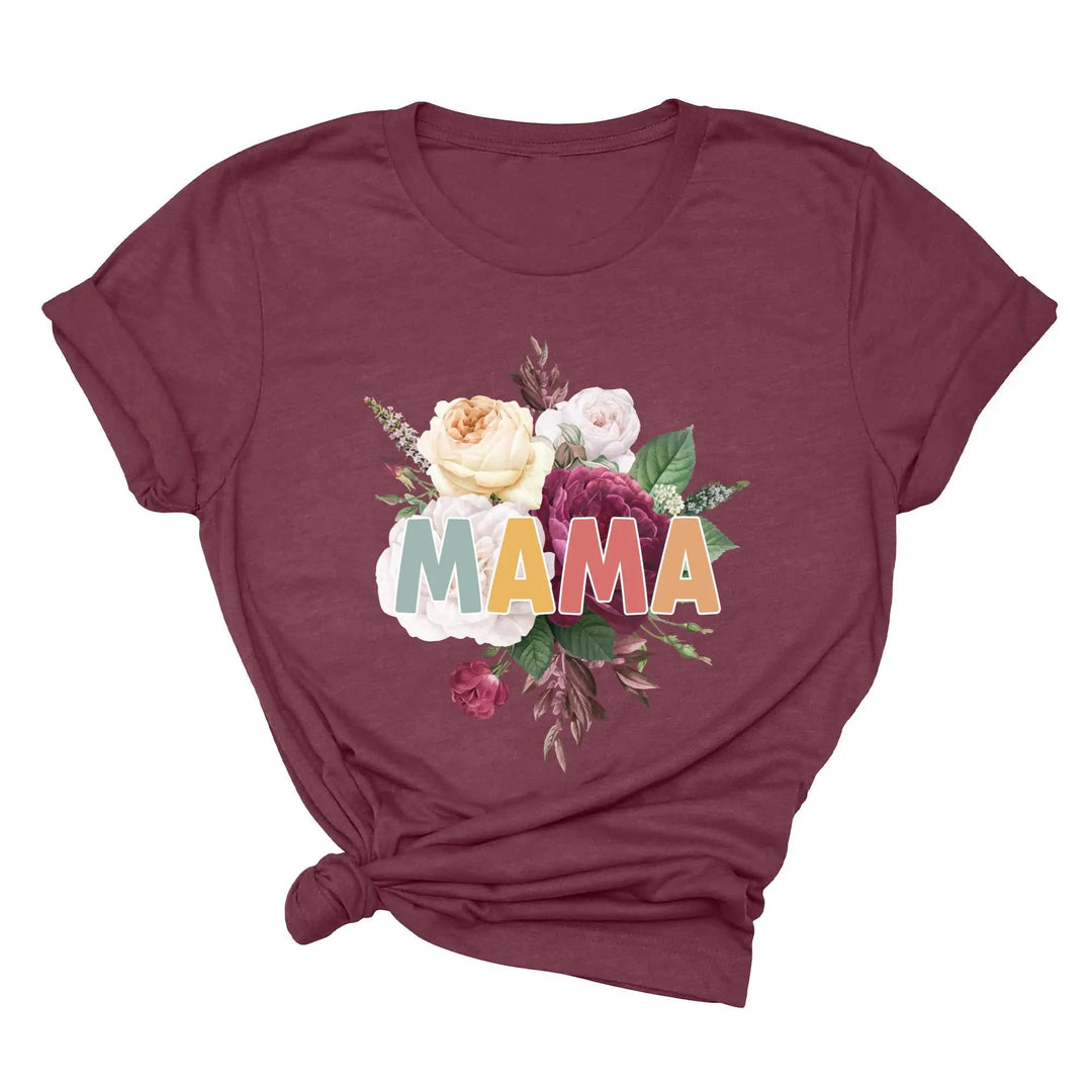 Retro Floral Mama T-Shirt - Vintage Flower Tee | Mother's Day Gift Shirtprintingcenter