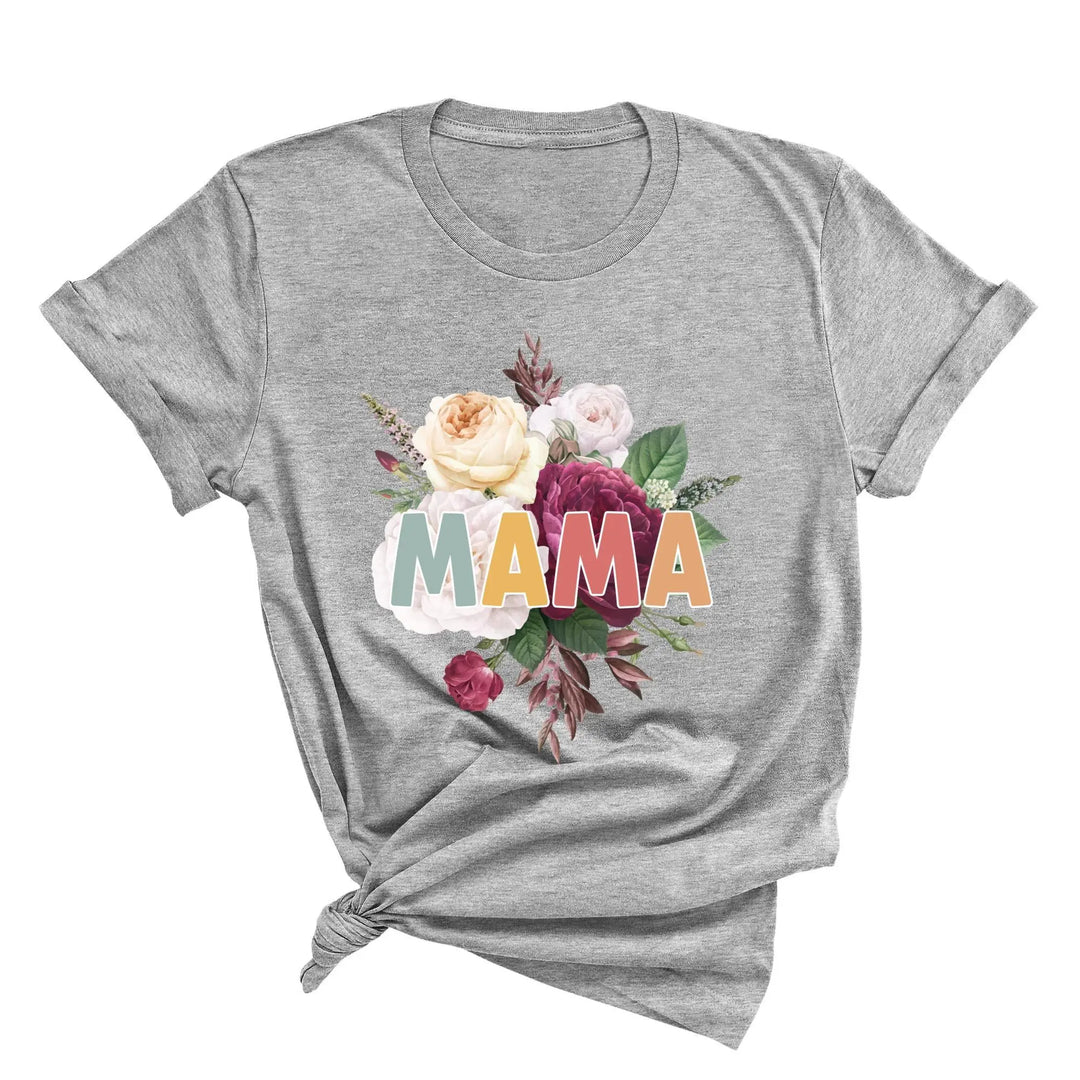 Retro Floral Mama T-Shirt - Vintage Flower Tee | Mother's Day Gift Shirtprintingcenter