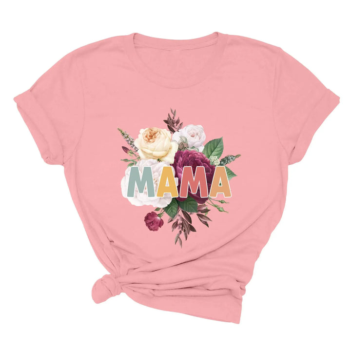 Retro Floral Mama T-Shirt - Vintage Flower Tee | Mother's Day Gift Shirtprintingcenter
