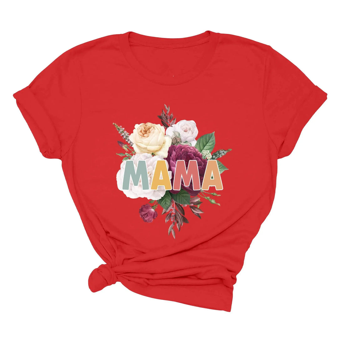 Retro Floral Mama T-Shirt - Vintage Flower Tee | Mother's Day Gift Shirtprintingcenter