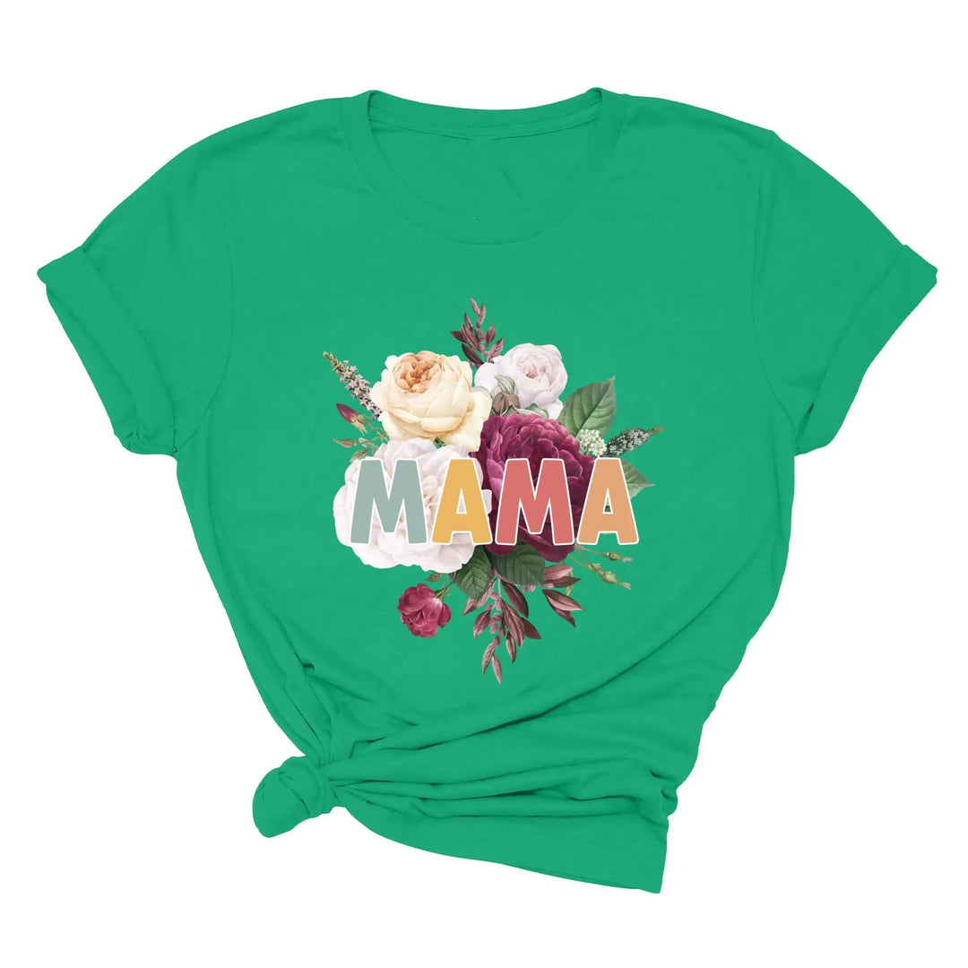 Retro Floral Mama T-Shirt - Vintage Flower Tee | Mother's Day Gift Shirtprintingcenter
