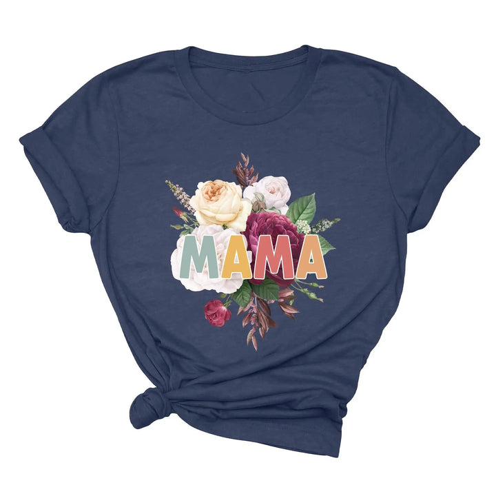 Retro Floral Mama T-Shirt - Vintage Flower Tee | Mother's Day Gift Shirtprintingcenter