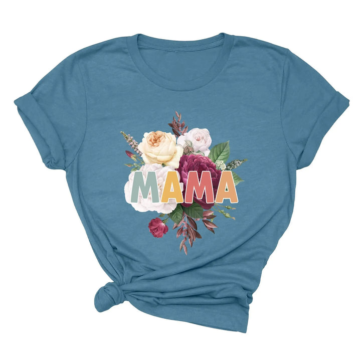Retro Floral Mama T-Shirt - Vintage Flower Tee | Mother's Day Gift Shirtprintingcenter