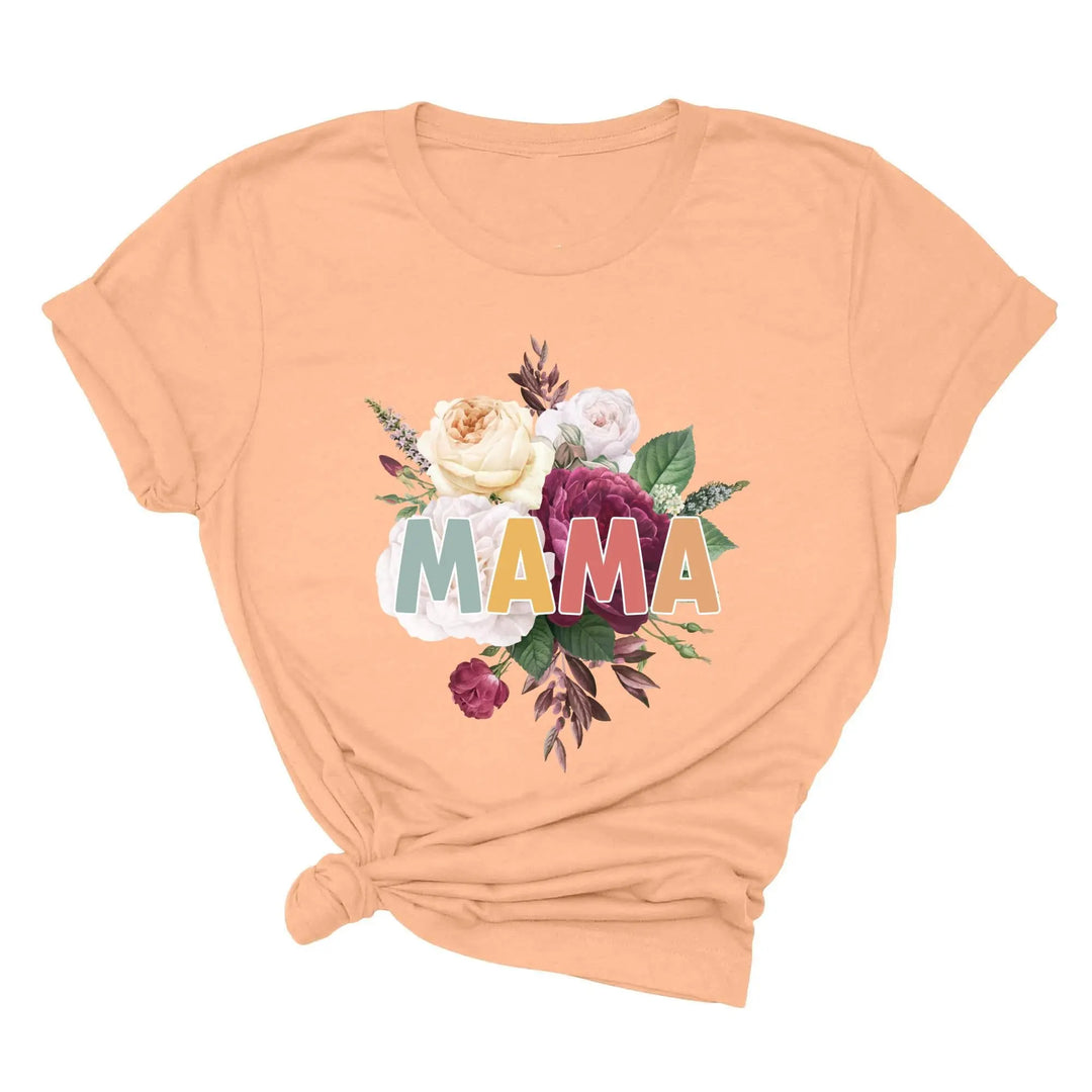 Retro Floral Mama T-Shirt - Vintage Flower Tee | Mother's Day Gift Shirtprintingcenter