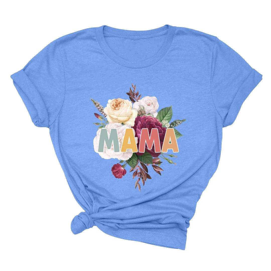 Retro Floral Mama T-Shirt - Vintage Flower Tee | Mother's Day Gift Shirtprintingcenter