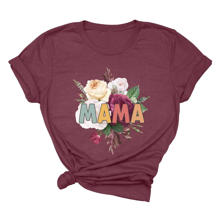 Retro Floral Mama T-Shirt - Vintage Flower Tee | Mother's Day Gift Shirtprintingcenter