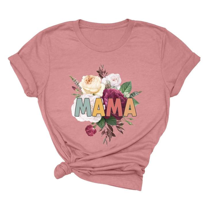 Retro Floral Mama T-Shirt - Vintage Flower Tee | Mother's Day Gift Shirtprintingcenter