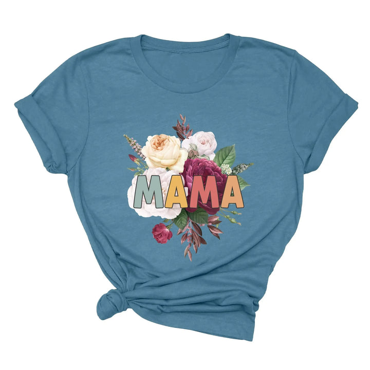 Retro Floral Mama T-Shirt - Vintage Flower Tee | Mother's Day Gift Shirtprintingcenter