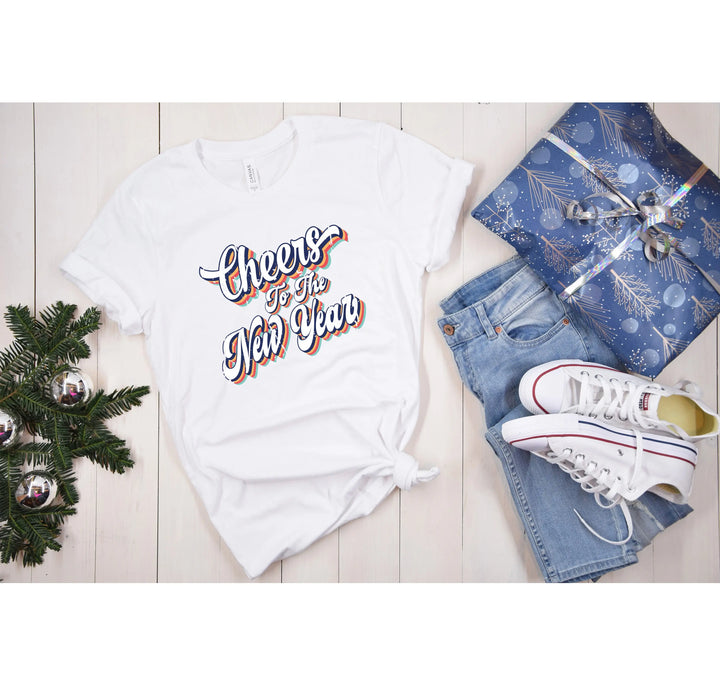 Retro New Year 2025 Shirt | Cheers to the New Year Tee Shirtprintingcenter