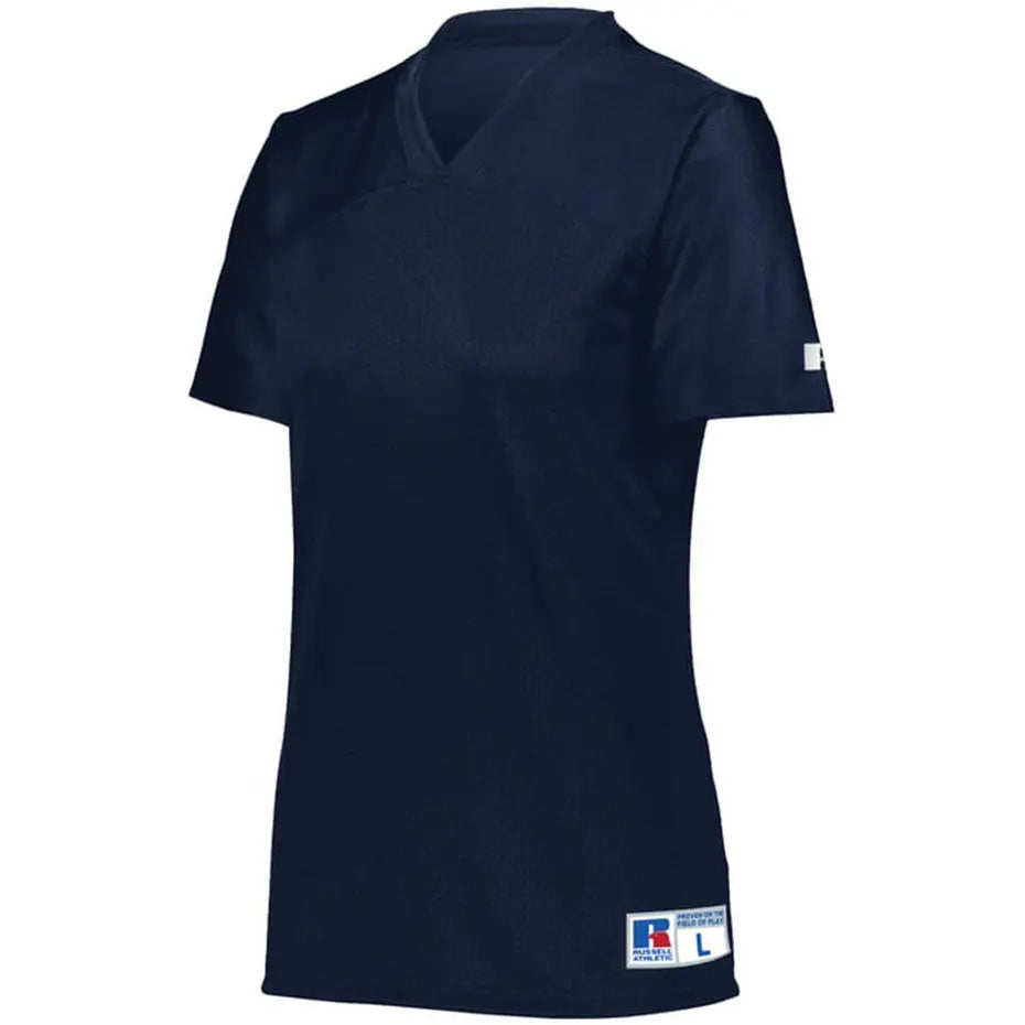 Russell Athletic - Camiseta de fútbol americano de bandera lisa para mujer - R0593X