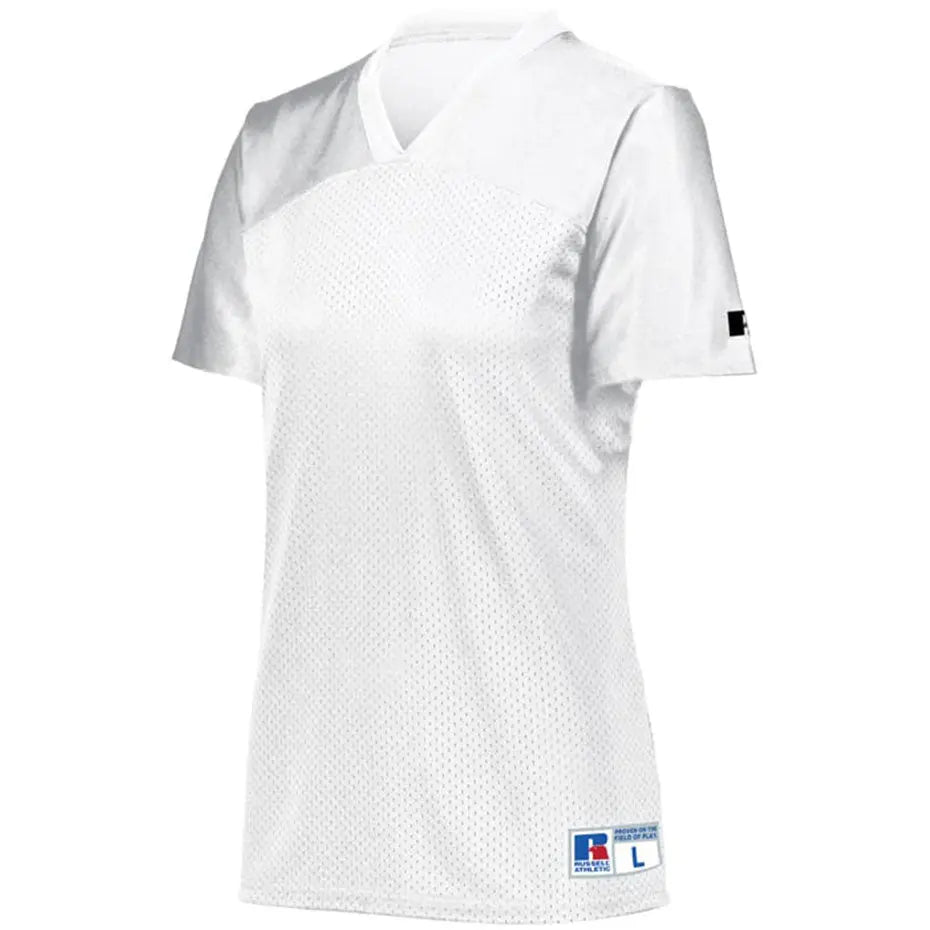 Russell Athletic - Camiseta de fútbol americano de bandera lisa para mujer - R0593X