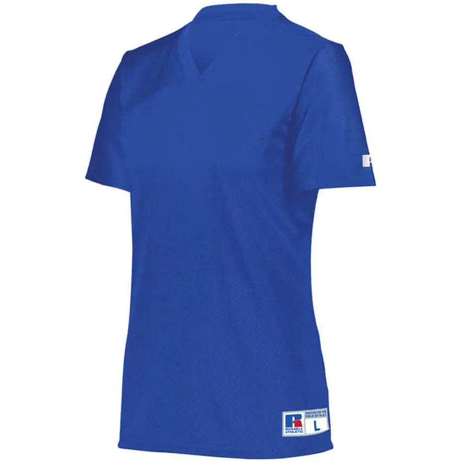 Russell Athletic - Camiseta de fútbol americano de bandera lisa para mujer - R0593X