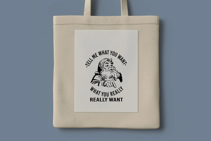 Santa DTF Transfers | Tell Me What You Want Funny Christmas DTF Transfers