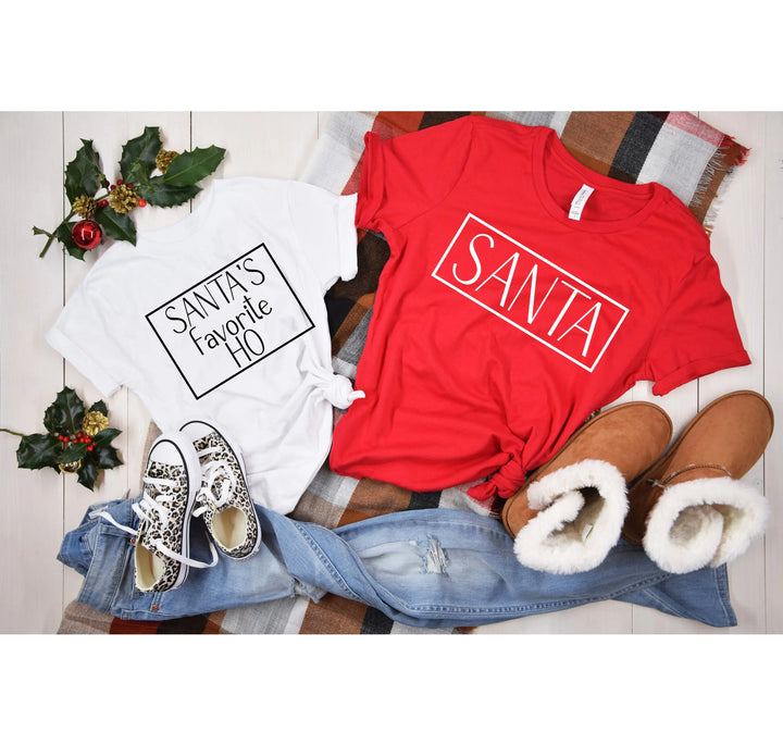 Santa's Favorite Ho Shirt | Santa & Mrs. Claus Couple Christmas Tee Shirtprintingcenter
