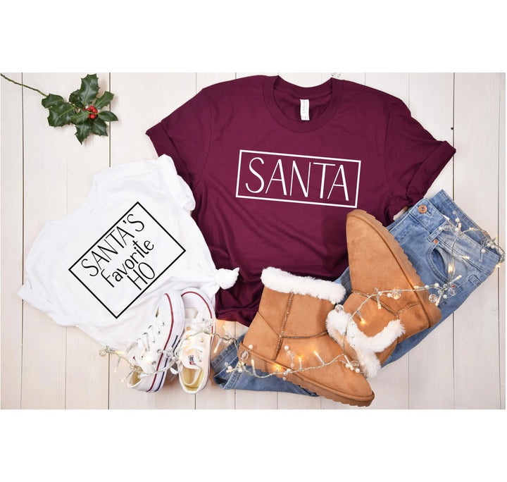 Santa's Favorite Ho Shirt | Santa & Mrs. Claus Couple Christmas Tee Shirtprintingcenter