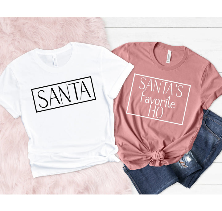 Santa's Favorite Ho Shirt | Santa & Mrs. Claus Couple Christmas Tee Shirtprintingcenter