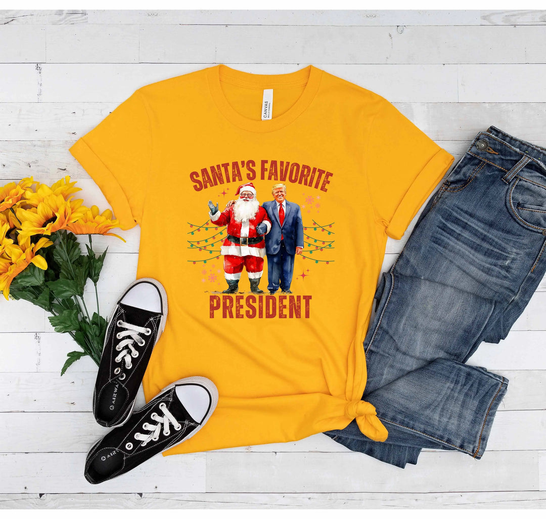 Santa's Favorite President Shirt | Christmas Trump Shirt Shirtprintingcenter