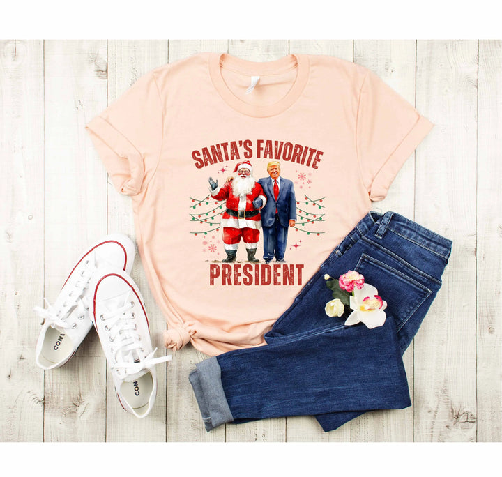 Santa's Favorite President Shirt | Christmas Trump Shirt Shirtprintingcenter