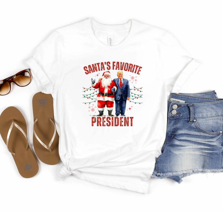 Santa's Favorite President Shirt | Christmas Trump Shirt Shirtprintingcenter