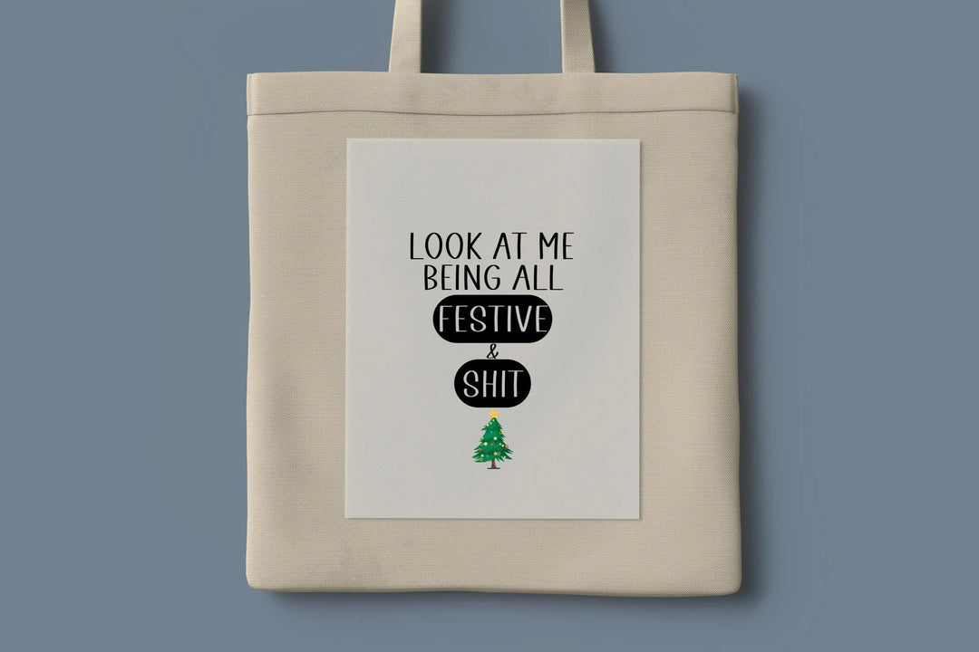 Navidad sarcástica DTF | Mírame estando tan festivo y todo eso