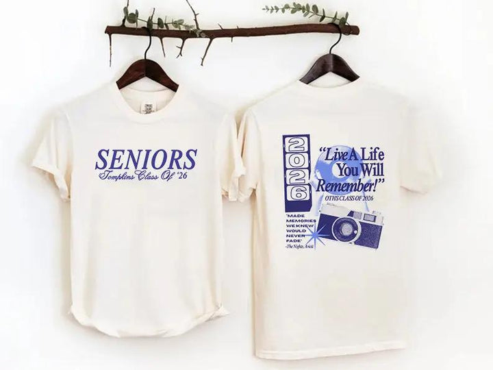 Seniors Tompkins Class of '26 Comfort Colors Front Back Shirts Shirtprintingcenter