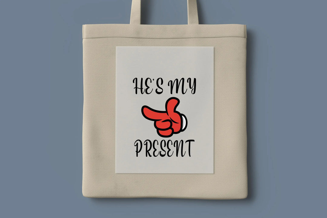 Transferencias "Ella es mi regalo" y "Él es mi presente" | Pareja divertida de Navidad DTF